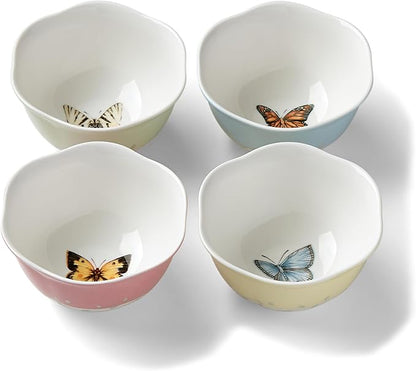 Lenox 791720 Butterfly Meadow 4-Piece Dessert Bowl Set by Lenox