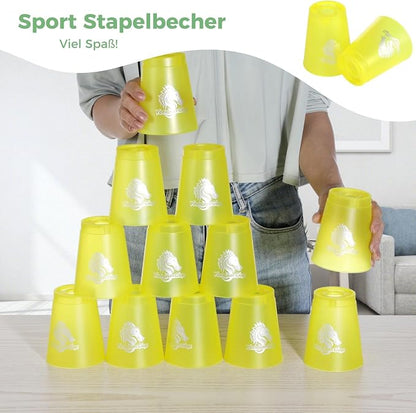yeesport 48 Sport Stacking Cups Red/Blue/Green/Yellow - Image 2