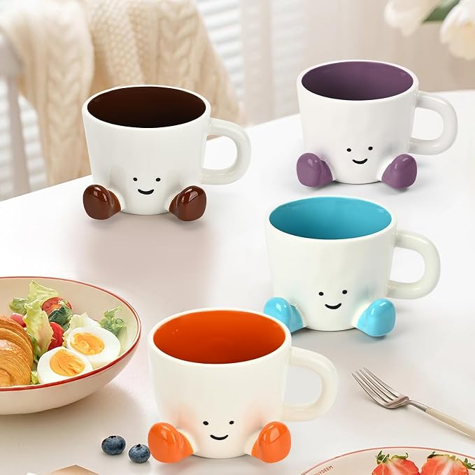 Coffee Mugs, Cute funny Mug For Women, 380ml Unique Ceramic Coffee Tea Cups - Image 6