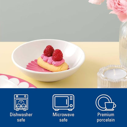 Villeroy & Boch Fleur Cassis Dessert Bowl, Creamy White/Pink, 3.75 oz | Creamy - Image 2