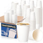 Fit Meal Prep 1000 Pack 12 oz Disposable Paper Coffee Cups, Premium White Hot by FMPBRANDS