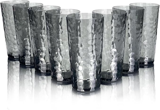 Yalin 24-Ounce Plastic Tumbler Acrylic Drinking Glasses, Reusable Plastic Cups - Image 6