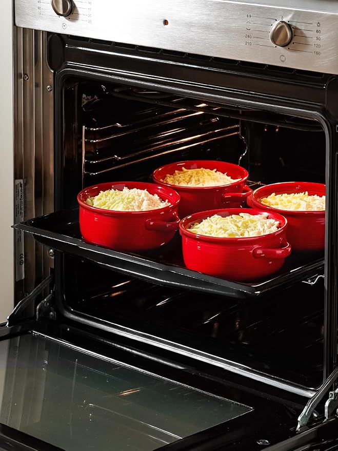 LE TAUCI Soup Bowls with Handles - 22 oz Lead-Free Ceramic French Onion Crocks - Image 3