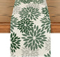 Artoid Mode Dark Green Dahlia Floral Pinnata Spring Table Runner, Seasonal by ArtoidMode