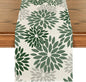 Artoid Mode Dark Green Dahlia Floral Pinnata Spring Table Runner, Seasonal by ArtoidMode