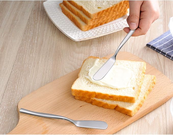 Stainless Steel Butter Knife Set of 12, Spreader Knives - Image 5