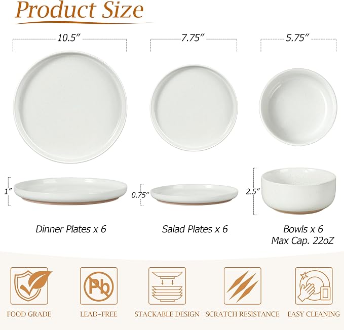 LIANYU 18-Piece Dinnerware Sets - Image 3