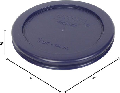 Pyrex 7202 Glass Bowl with Dark Blue Lid - Image 6