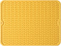 Silicone Dish Drying Mat for Multiple Usage,Easy clean,Eco-friendly,Heat-resistant Silicone Mat for Kitchen Counter or Sink,Refrigerator or drawer liner Yellow L 16 inches x 12 inches