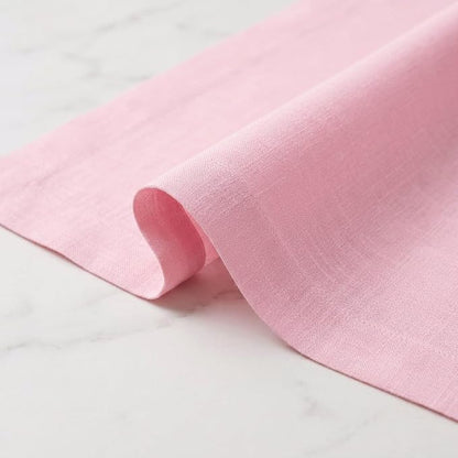 Solino Home 100% Pure Linen Table Runner Pink Lemonade, Fete 14 x 72 in | Table - Image 5