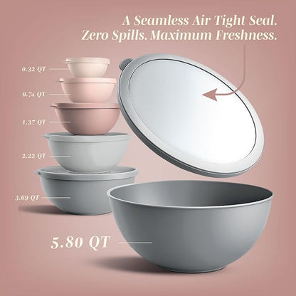 COOK WITH COLOR Mixing Bowls with TPR Lids - Image 2