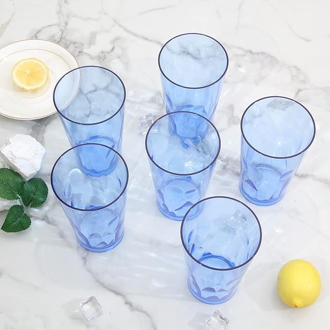 JGIRL Unbreakable Plastic Drinking Glasses, 16 Ounces | 16 oz plastic Tumbler - Image 5