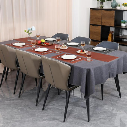 Table Runners 94 Inch Long, Dual-Sided Faux Leather Table Runner | Waterproof - Image 6