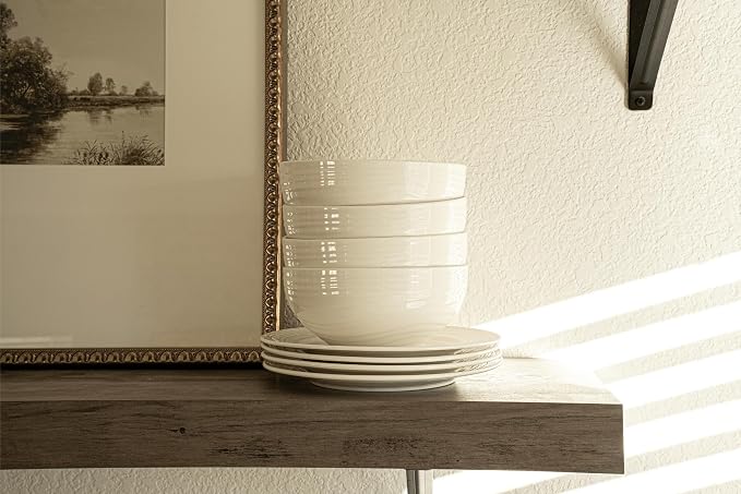 New Bone China 12 Piece Dinnerware Set, Santorini Collection, Daily Use China - Image 5