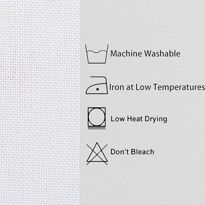 Hiasan 2 Pack Faux Linen Rectangle Tablecloth - Wrinkle and Stain Resistant Washable Table Cloth for Kitchen Dining Room Holiday Table Cover for Party Dinner, White, 52 x 70 Inch