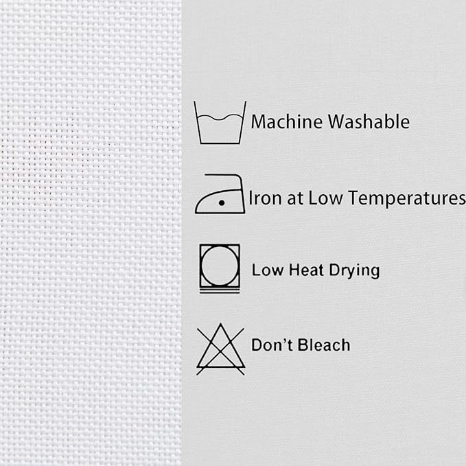 Hiasan 2 Pack Faux Linen Square Tablecloth - Wrinkle and Stain Resistant Washable Table Cloth for Kitchen Dining Room Holiday Table Cover for Party Dinner, White, 70 x 70 Inch