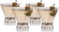 True Stemless Martini Glasses, 8 oz Modern Cocktail Glasses by True