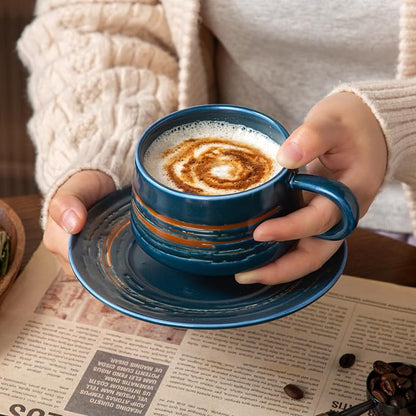 YUN TAO 8 oz Ceramic Cappuccino Cups - Image 5
