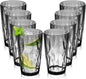Top-spring 16 Oz Reusable Plastic Water Tumbler 8pcs Smoky Gray BPA Free | by Top-spring