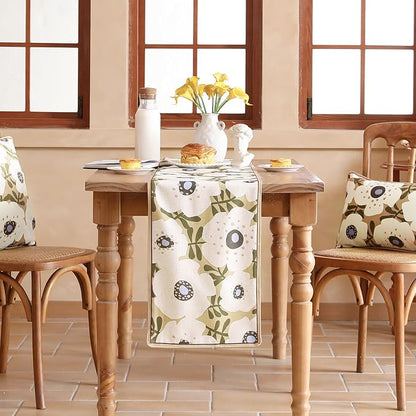 bilin gaier Designer French Linen Table Runner, Floral Pattern, Dining Table - Image 2