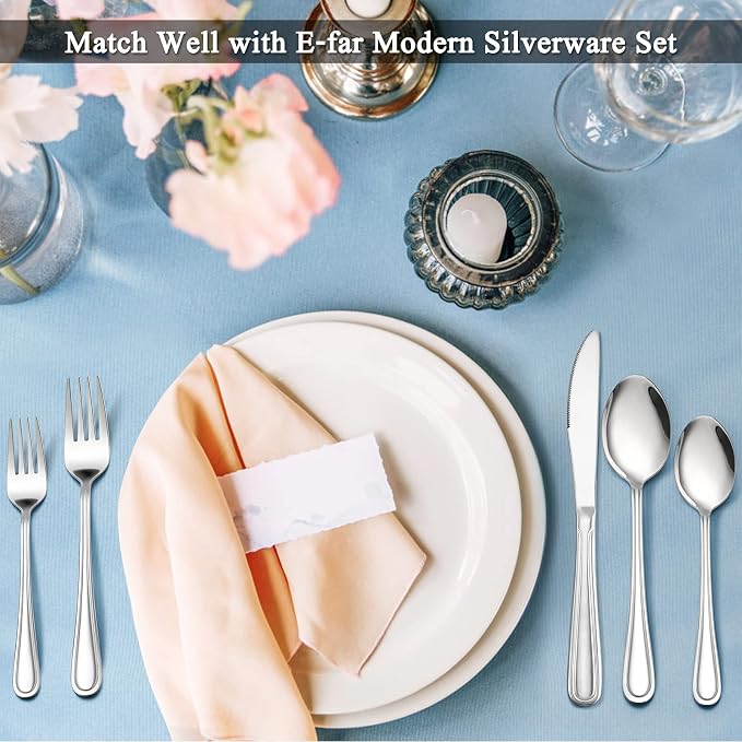 Teaspoon Set of 12, E-far 6.7 Inch Stainless Steel Spoons - Image 7