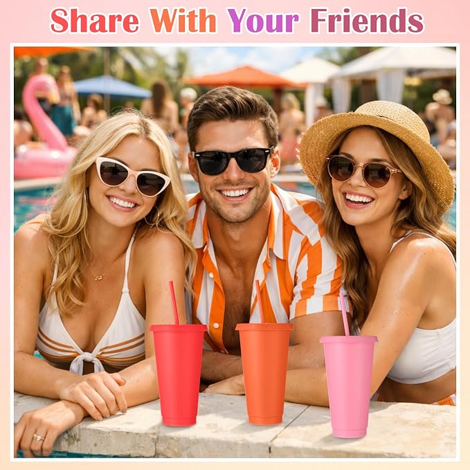 Honeydak 120 Pack Tumbler with Straw and Lid Bulk Cups - Image 5