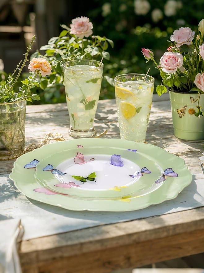 20PCS Green Butterfly Plates - Image 5