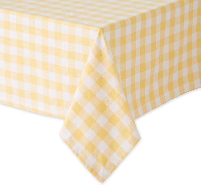 DII Checkered Tabletop Collection 100% Cotton, Machine Washable, Tablecloth - Image 2