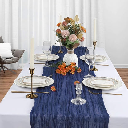 6 Pack Navy Blue Cheesecloth Table Runner 10Ft Gauze Cheese Cloth Table Runner - Image 3