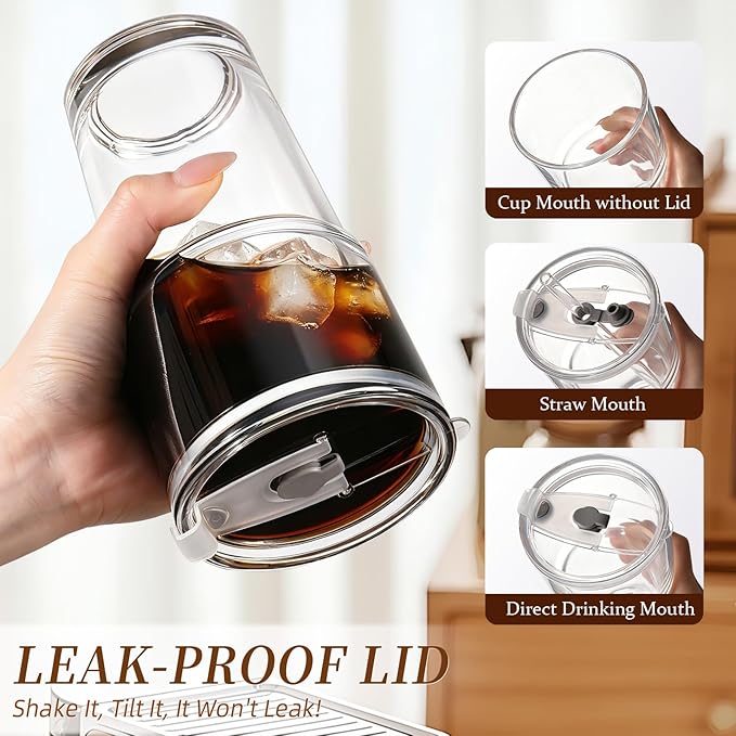 Iced Coffee Cups with Lids: Coffee Bar Accessories - Image 5