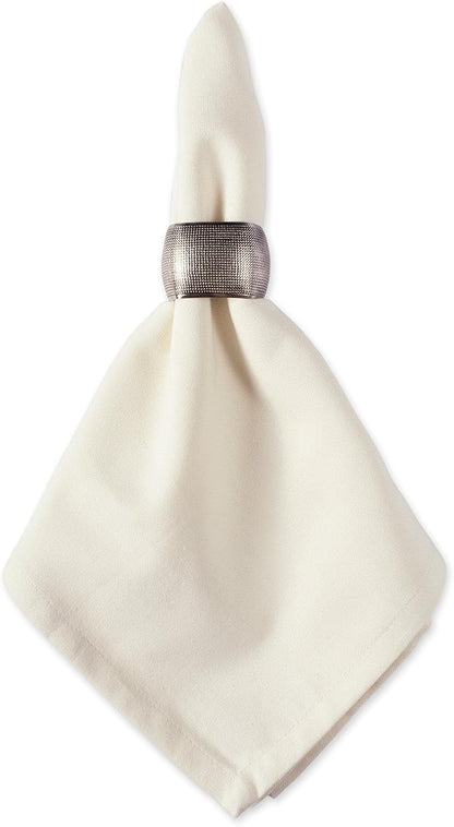 DII Decorative Assorted Silver Napkin Ring Set, One Size - Image 4