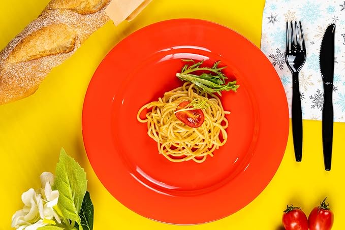 Plastic Plates Disposable 60 PCS, Heavy Duty 30 Dinner Plates 10.25" and 30 - Image 4