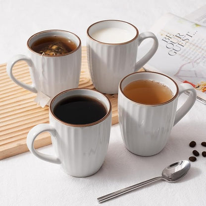 famiware Eden Coffee Mugs Sets of 6, 12 oz Ceramic Stoneware Mug Cup Set | - Image 2