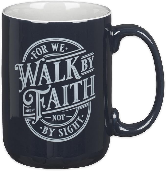 Christian Art Gifts Walk by Faith Scripture Coffee Mug, Inspirational Bible by ChristianArtGifts