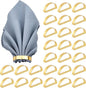 Peacoblue 30Pcs Gold Napkin Rings Holders Modern Stainless Steel Semicircle Napkin Ring Holders for Table Decor Settings, Vintage Napkin Ring for Wedding Christmas Thanksgiving Day Party