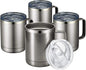 MEWAY 12oz Coffee Mug With Handle 4 Pack Bulk, Stainless Steel Insulated Travel by MEWAY