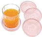 VIBRATITE 4 Inch Glass Coasters Set of 4, Crystal-Like Appearance by VIBRATITE