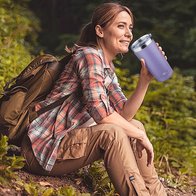 MEZMUT 20oz Insulated Tumbler Cup Travel Coffee Mug - Image 7