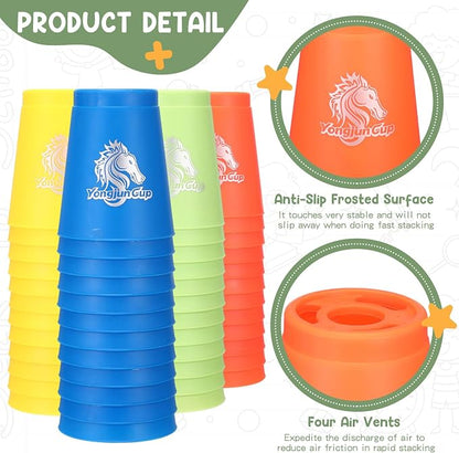 Libima 48 Pcs Sports Stacking Cups Set Stacking Cup Classic Games Speed - Image 3