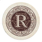 Thirstystone Monogram Round Natural Sandstone Coaster 4 Pack | 4" Diameter by Thirstystone