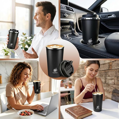 17oz Travel Coffee Mug, Leakproof Vacuum Coffee Cup Insulated Tumbler | 304 - Image 8