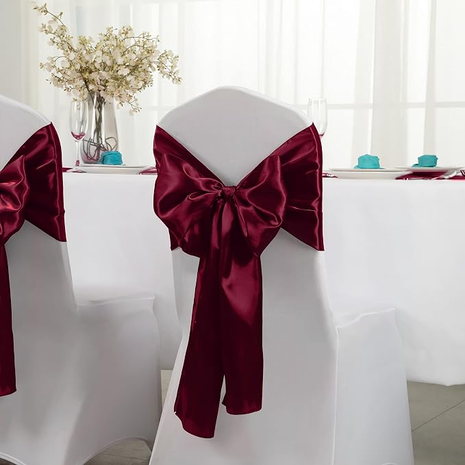 Horbaunal 24 Pack Burgundy Satin Table Runner 12 x 108 Inch | Smooth Table - Image 3