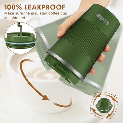 KETIEE Travel Coffee Mug 12oz: Vacuum Insulated Coffee Cup - Image 4