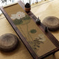 Asian Style Bamboo Table Runner, Ancient Chinese Paintings Zen Table Mat by Unknown