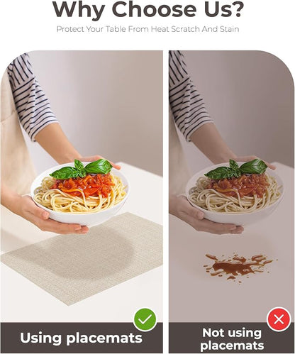 Leetaltree Beige Placemats Set of 12 - Image 9