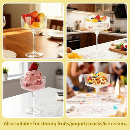 LIYH 20 Pcs 10oz Plastic Martini Glasses - Image 4