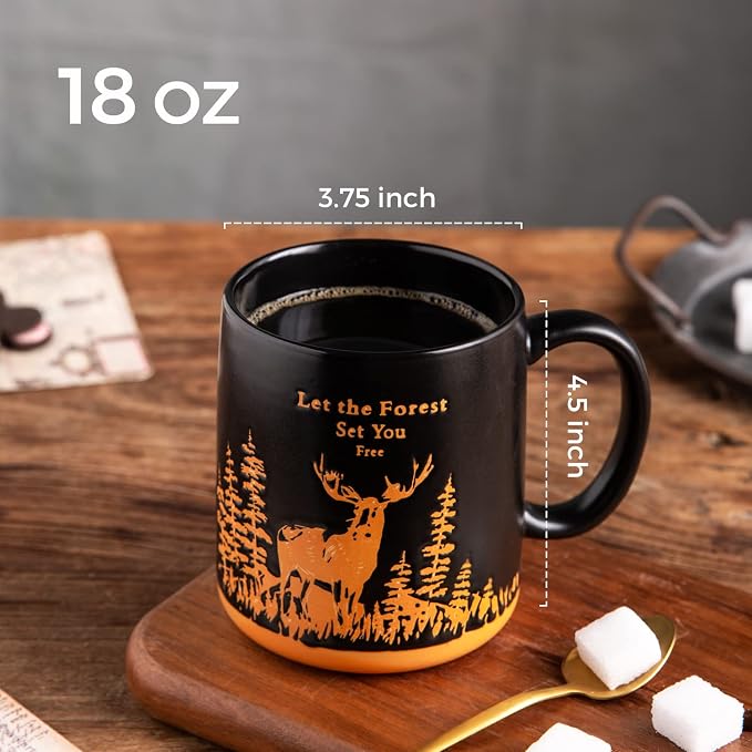 AmorArc 18oz Large Coffee Mugs Set of 6, Ceramic Coffee Mugs - Image 2