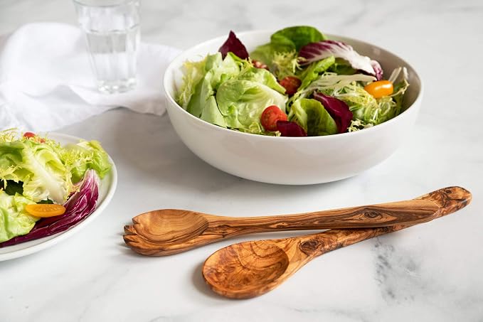 Olive Wood Salad Server Set - Image 6