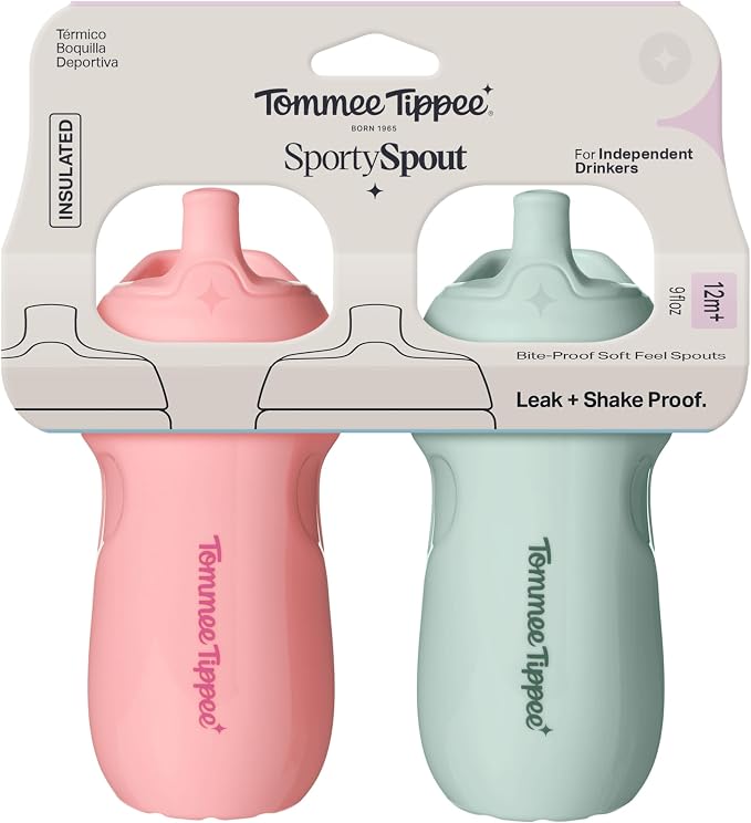 Tommee Tippee Toddler Sippy Cup, Sporty Spout, 1-3 Years, Insulated | Pack of 2 - Image 6