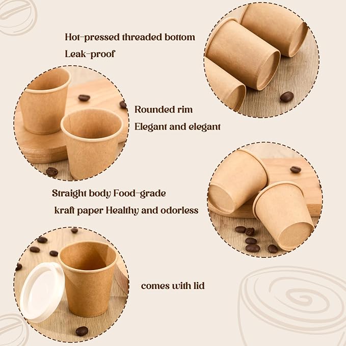 100 Sets 3 oz Disposable Espresso Cup - Image 2